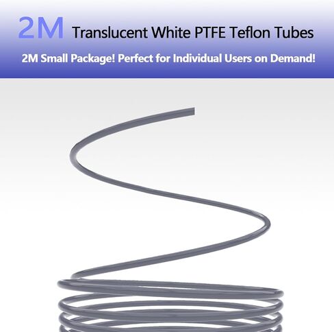 طقم أنبوب PTFE الرمادي الشفاف ، معرف 2.5 مم × 4 مم ، 5 م/16.4 قدمًا ، متوافقًا مع Bambu Lab AMS X1/P1P/A1 ، Creality K2 Plus/HI ، Flashforge 5M ، Prusa MMU3 in Kuwait