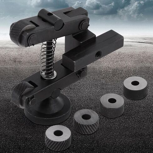 Knurling Tool for Metal Lathe, Linear Knurl Tool, Lathe Adjustable Shank with 4 Wheel, Adjustable Force Spring Action Knurling Tool, for Lathe Machine Quick Change Tool in Saudi Arabia