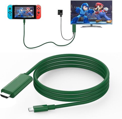 كابل Boreguse USB C إلى HDMI لجهاز Nintendo Switch/Switch Oled، قاعدة تبديل 2M/6.6FT مع إخراج 1080P@60 هرتز، منفذ شحن PD 100W، محول USB C إلى HDMI لأجهزة الكمبيوتر المحمول والكمبيوتر اللوحي والهاتف المحمول وSteamDeck in Saudi Arabia