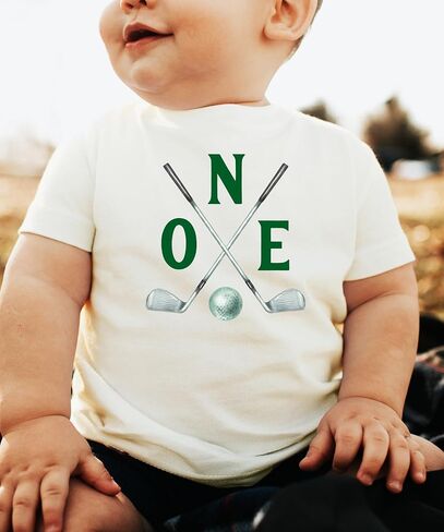 One Golf Sticks Matching Family 1st Birthday Shirts Golf Themed Kids Birthday Party Tee - Sold Individually in Saudi Arabia