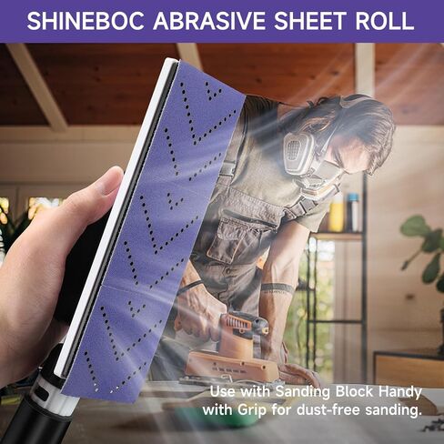 Purple Ceramic Sandpaper Roll 320 Grit 2-3/4" x 13 Yard | Multi-Hole, Hook and Loop Backing, Continuous Longboard Sand Paper for Automotive, Wood, Metal Sanding in Saudi Arabia
