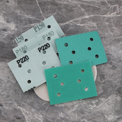 50pcs 3x4inch 6-Hole Assorted Grit Sanding Sheets 80/120/150/180/220 Grit Compatible with Surfprep Compatible with Uneeda Ekasand in Saudi Arabia