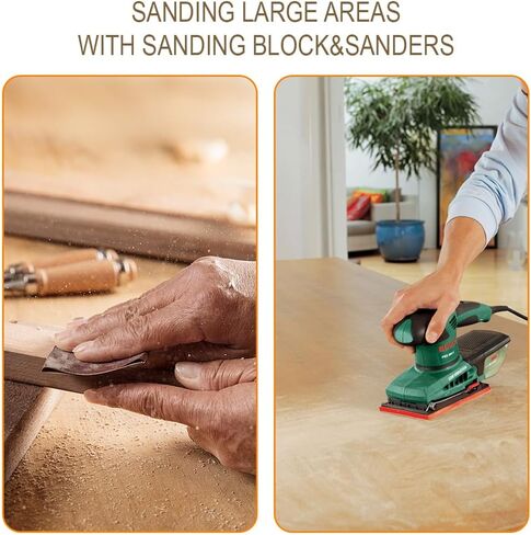 Abrasive Dry Wet Waterproof Sandpaper Sheets Assorted Grit of 120/150/180/220/240/280 for Furniture, Hobbies and Home Improvement, 10 Sheets (9 x 3.6 Inch) in Saudi Arabia