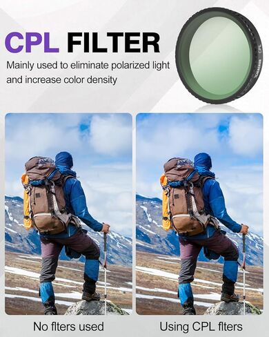 مجموعة مرشح ل DJI Action 5 Pro Action 4 Action 3 Action 3 Camera Camera ، 4 pack CPL ND8 ND16 ND32 مع غطاء عدسة السيليكون ، مرشحات العدسات الاستقطابية ، الزجاج البصري HD ، التصميم المفاجئ in Kuwait