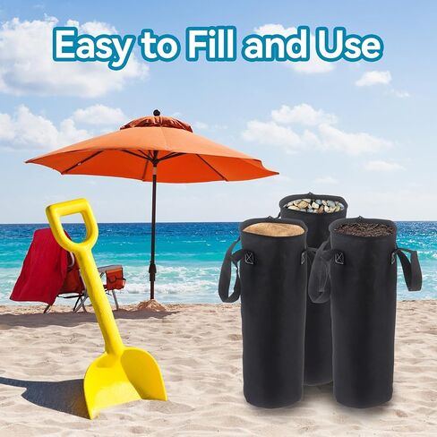 Klmnop 4 Pack Zipper Top Rand Facs for Danopy Legs (سعة تحميل 120 رطلاً) ، أكياس رملية مع أحزمة فيلكرو ومقابض للوزن - أكياس رملية لخيمة المظلة المنبثقة ، ومظلة فناء الساقين (أسود) in Saudi Arabia