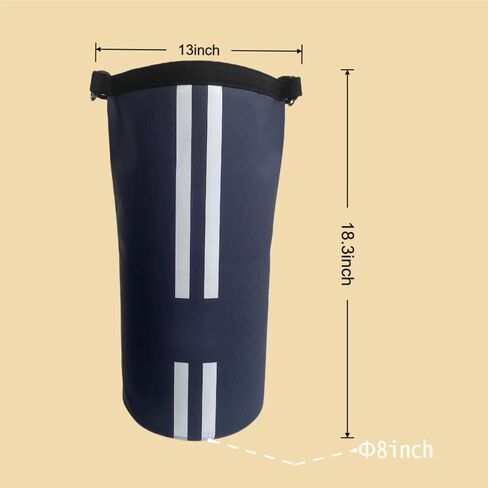 Outdoor Camping Water Bucket, Tent Sandbag with Roll-Top Closure, Black in Saudi Arabia