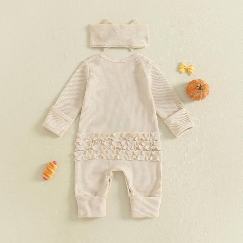 My First Thanksgiving Baby Girl Outfit Newborn Homemade Rolls Onesie Waffle Knit Romper Jumpsuit Cute Clothes in Saudi Arabia
