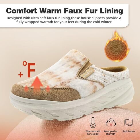 Women's Orthopedic Diabetic Wide Slippers: Comfortable Arch Support Plantar Fasciitis House Slip On Loafers, Casual Flat Feet Winter Warm Walking Shoes for Foot and Heel Pain Relief in Saudi Arabia