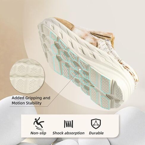 Women's Orthopedic Diabetic Wide Slippers: Comfortable Arch Support Plantar Fasciitis House Slip On Loafers, Casual Flat Feet Winter Warm Walking Shoes for Foot and Heel Pain Relief in Saudi Arabia