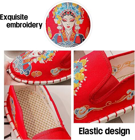 Embroidered Kung Fu Tai Chi Shoes Unisex Black Rubber Sole Martial Art Sports Chinese Traditional Slippers Men and Women in Saudi Arabia