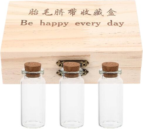 IMIKEYA Box Lanugo Umbilical Cord Preservation Wooden Keepsake Box Keepsake es for Tooth Umbilical Cord Preserving Fetal Hair Preservation in Saudi Arabia