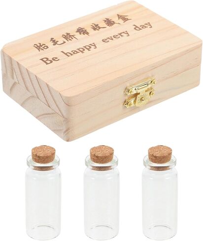 IMIKEYA Box Lanugo Umbilical Cord Preservation Wooden Keepsake Box Keepsake es for Tooth Umbilical Cord Preserving Fetal Hair Preservation in Saudi Arabia