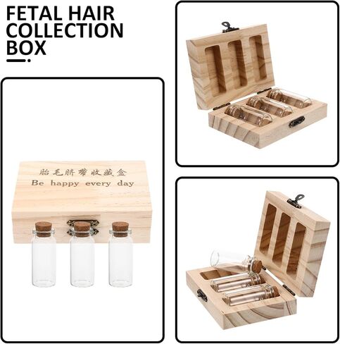 IMIKEYA Box Lanugo Umbilical Cord Preservation Wooden Keepsake Box Keepsake es for Tooth Umbilical Cord Preserving Fetal Hair Preservation in Saudi Arabia