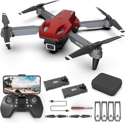 Red Mini RC Drone for Kids ، Mini Indoor Abrone ، Helicopters Wipkviey with Camera T28 in Kuwait