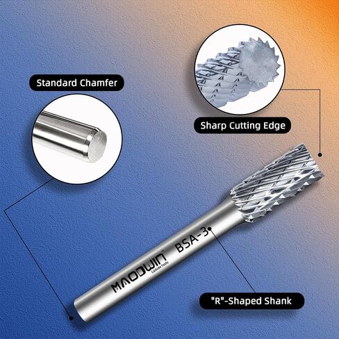 SC-3 Double Cut Tungsten Carbide Rotary Burr 3/8" Cutting Diameter 3/4" Length 1/4" Shank Deburring Tools High-Speed Metal/Wood Grinding, Carving, and 3D Contouring in Saudi Arabia