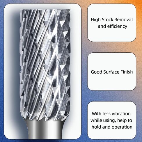 SC-3 Double Cut Tungsten Carbide Rotary Burr 3/8" Cutting Diameter 3/4" Length 1/4" Shank Deburring Tools High-Speed Metal/Wood Grinding, Carving, and 3D Contouring in Saudi Arabia