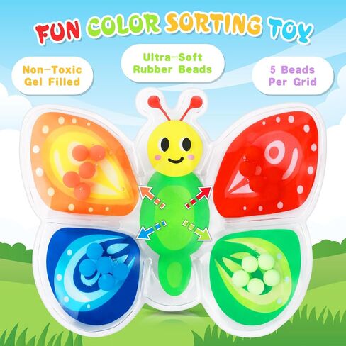 3Pack Color Sorting Toys Sensory Toys : Fine Motor Skill Games Learning for Toddlers, Color Matching Fidget Sensory for Calm Down, Preschool Learning & Educational Montessori (Sea Animals 3pack) in Kuwait