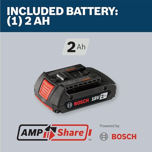 BOSCH GSB18V-65B12 1/2 في. حفر مطرقة/مجموعة السائق - 575 في رطل. أقصى عزم الدوران ، والتحكم القابل للتبديل ، ومحدد الوضع السريع ، وأضواء عمل LED مزدوجة ، وبطارية ومجموعة الشاحن. in Kuwait