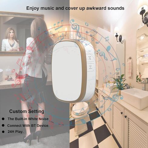 White Noise Sound Machine, 36 Relaxing Sounds Including Natural Soothing Sounds and Sleep Noise, Speaker for Home, Office, Hotel，Toilet，for Portable Travel. (Light White, smal) in Saudi Arabia