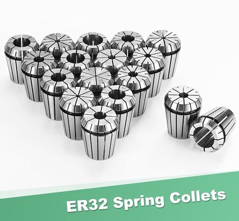 ER32 SPRING COLLET ، 40CR STEEL SPRING COLLET COLLET CLAPPING DIMETER 20MM لآلة MACHING/ MLINGER CNC [Silver ، 1.6x1.3 "/ 40x33mm] in Saudi Arabia
