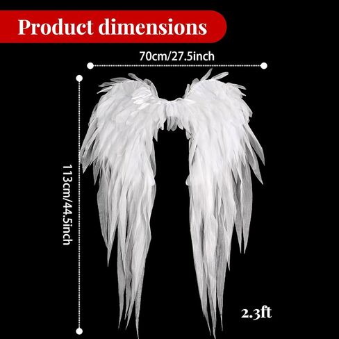 Angel Wings Black 2.3Ft Fairy Wings Costume Accessories for Photo Booth Props Women's Angel Cosplay Princess Stage Show in Kuwait