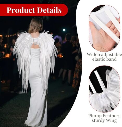 Angel Wings Black 2.3Ft Fairy Wings Costume Accessories for Photo Booth Props Women's Angel Cosplay Princess Stage Show in Kuwait