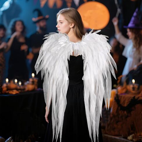 Angel Wings Black 2.3Ft Fairy Wings Costume Accessories for Photo Booth Props Women's Angel Cosplay Princess Stage Show in Kuwait