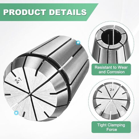ER32 SPRING COLLET ، 40CR STEEL SPRING COLLET COLLET CLAPPING DIMETER 20MM لآلة MACHING/ MLINGER CNC [Silver ، 1.6x1.3 "/ 40x33mm] in Saudi Arabia