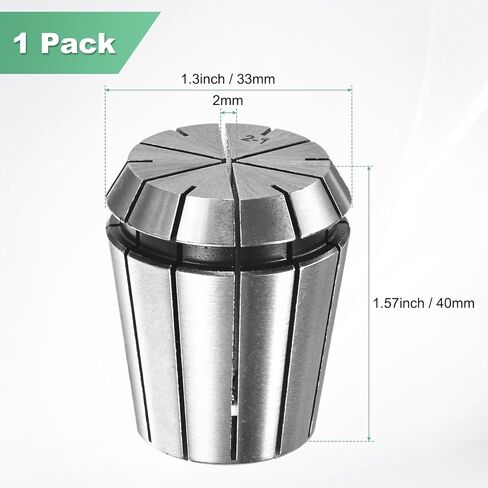 ER32 SPRING COLLET ، 40CR STEEL SPRING COLLET COLLET CLAPPING DIMETER 20MM لآلة MACHING/ MLINGER CNC [Silver ، 1.6x1.3 "/ 40x33mm] in Saudi Arabia