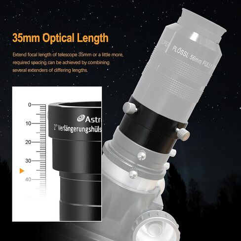 Astromania 2" Color/Planetary Filter for Telescope - #80A Blue - Bundle with - 2" 35mm Eyepiece Extension Tube Adapter in Saudi Arabia