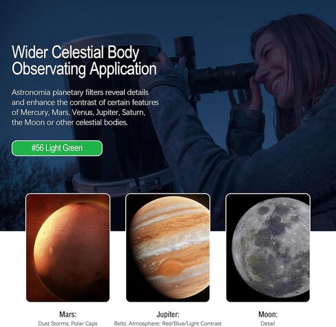 Astromania 2" Color/Planetary Filter for Telescope - #56 Green - Bundle with - 2" Telescope Nebula H-Beta Filter in Saudi Arabia