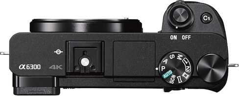 Sony Alpha a6300 Mirrorless Camera with 16-50mm Lens Black (ILCE6300L/B) + Lens Cap Keeper + Cleaning Kit in Saudi Arabia