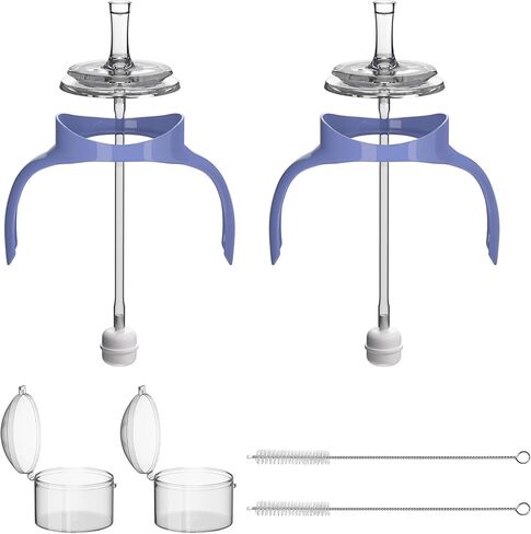 طقم تحويل كوب كوب من Straw Sippy لزجاجات Baby Lansinoh ، مجموعة انتقال الكؤوس Sippy بأعلى حلمة ناعمة ، قش مرجح ، مقبض الزجاجة ، فرشاة التنظيف ، حالة مقاومة للغبار ، 8m+، 2 عبوة in Kuwait
