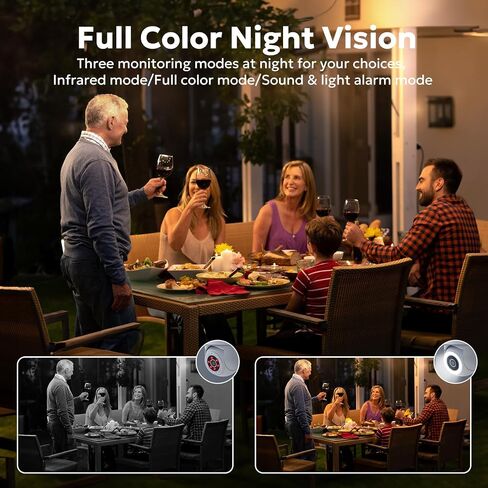 كاميرا أمان خارجية litokam بدقة 4 ميجابكسل، كاميرات 2.5K لأمن المنزل بالخارج مع 360 درجة PTZ، رؤية ليلية ملونة، كاميرا WiFi مع صفارة إنذار، تتبع تلقائي واكتشاف حركة AI، محادثة ثنائية الاتجاه (عبوتان) in Kuwait