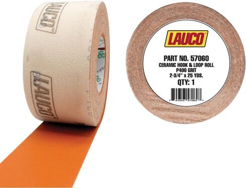 LAUCO Premium 180 Grit Ceramic Grain Hook & Loop Sanding Roll Each 2.75" x 25 Yard - Hook & Loop Continuous Longboard Sandpaper for Automotive and Woodworking in Saudi Arabia
