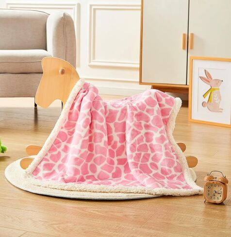 Nursery Bed Blankets Newborn Care Soft Receiving Blanket 30" x 40", Warm and Cozy for Baby Carrier Stroller Travel (Pink Ripple) in Kuwait