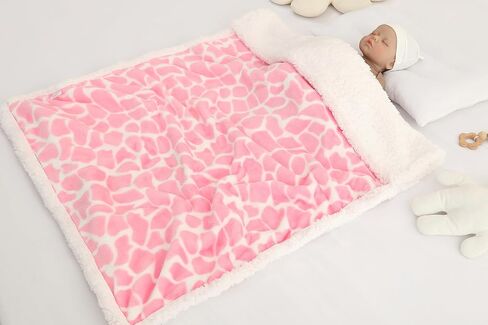Nursery Bed Blankets Newborn Care Soft Receiving Blanket 30" x 40", Warm and Cozy for Baby Carrier Stroller Travel (Pink Ripple) in Kuwait