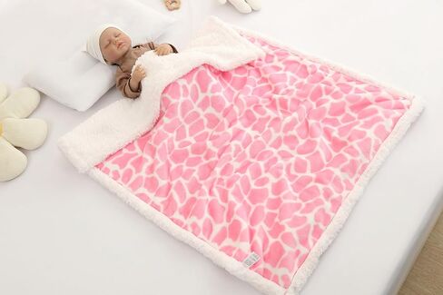 Nursery Bed Blankets Newborn Care Soft Receiving Blanket 30" x 40", Warm and Cozy for Baby Carrier Stroller Travel (Pink Ripple) in Kuwait