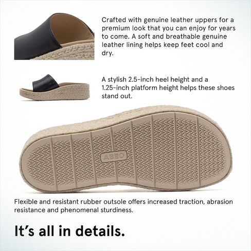 Abeo Solstice Slide Platform Sandals | تنزلق على سيدات النساء | espadrilles للنساء | صندل النساء الأنيق | الأحذية الصيفية للنساء | بنيت في النعال التقويمية in Kuwait