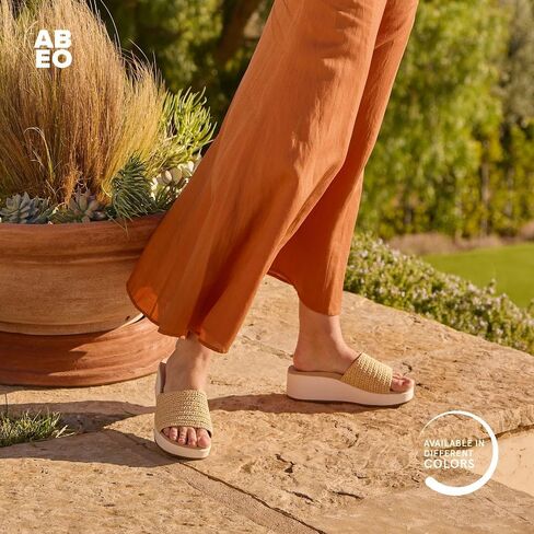 Abeo Solstice Slide Platform Sandals | تنزلق على سيدات النساء | espadrilles للنساء | صندل النساء الأنيق | الأحذية الصيفية للنساء | بنيت في النعال التقويمية in Kuwait
