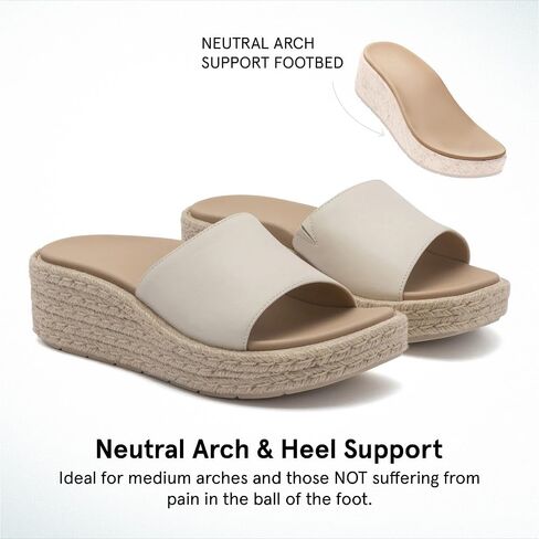 Abeo Solstice Slide Platform Sandals | تنزلق على سيدات النساء | espadrilles للنساء | صندل النساء الأنيق | الأحذية الصيفية للنساء | بنيت في النعال التقويمية in Kuwait