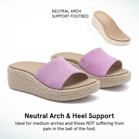 Abeo Solstice Slide Platform Sandals | تنزلق على سيدات النساء | espadrilles للنساء | صندل النساء الأنيق | الأحذية الصيفية للنساء | بنيت في النعال التقويمية in Kuwait