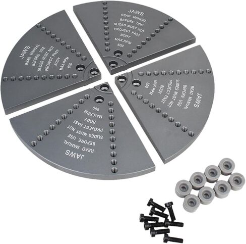 Cole Jaw Set Tools for DIY Use Aluminum Alloy with Complete Accessory Kit, Gray in Kuwait