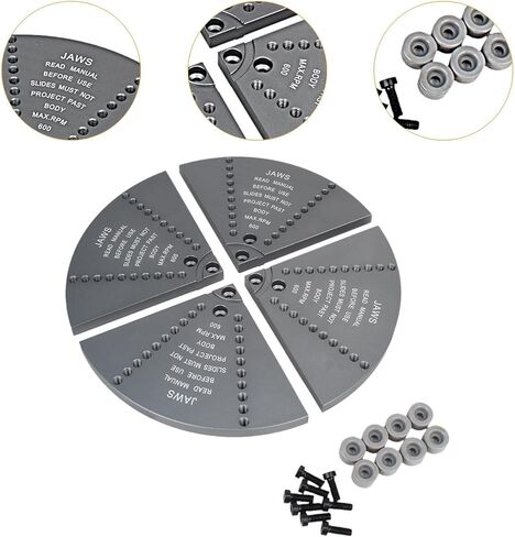 Cole Jaw Set Tools for DIY Use Aluminum Alloy with Complete Accessory Kit, Gray in Kuwait