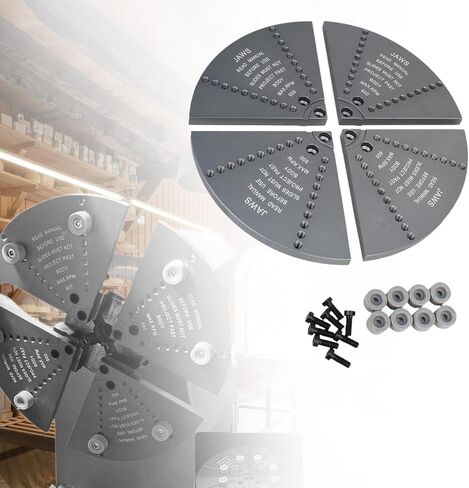 Cole Jaw Set Tools for DIY Use Aluminum Alloy with Complete Accessory Kit, Gray in Kuwait