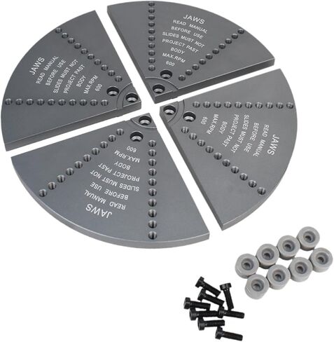 Cole Jaw Set Tools for DIY Use Aluminum Alloy with Complete Accessory Kit, Gray in Kuwait