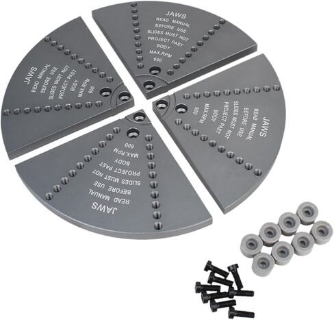 Cole Jaw Set Tools for DIY Use Aluminum Alloy with Complete Accessory Kit, Gray in Kuwait