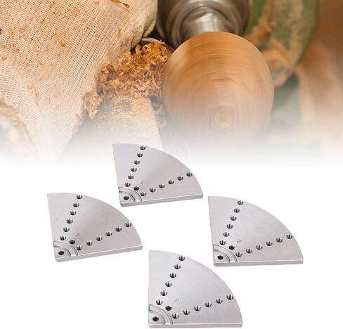 Diydeg Lathe Flat, 4Pcs 8in Wood Lathe Chuck Woodturning Tools Chuck with 16pcs Taper Plug Screws for Ordinary Lathes, Grinders, Milling Machines, Drilling Machines in Saudi Arabia