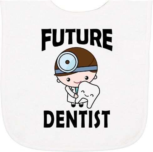 inktastic Future Dentist Cute Boys Baby Terry Cloth Bib in Saudi Arabia