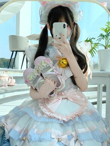 ZQW Sweet Lolita Mary Jane Shoes Kawaii Strawberry Cake Pumps for Women Handmade Chunky Mid Heel Girls Cosplay Party Shoes in Saudi Arabia
